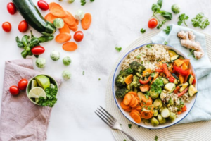 a bowl of vegetable salad